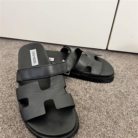 fake hermes shoes|hermes sandals vs steve madden.